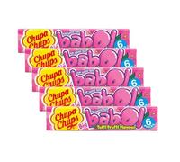 Tropical Gold Chupa Chups Babol Tutti Frutti 28g x 5 - Compatible with Candy Lovers