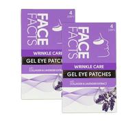 Tropical Gold Face Facts Gel Eye Patches Wrinkle Care 4's x 2 | Under Eye Hydrating Cooling Patches | Anti-Wrinkle Moisturising Dark Circle & Puffiness Care Skincare