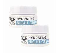 Tropical Gold Face Facts Hydrating Night Cream 50ml x 2 - Deep Moisturising Overnight Repair, Nourishing & Softening Skincare Duo Pack for Smooth, Radiant Skin