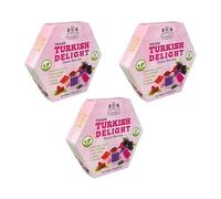 Tropical Gold Turkish Delight Forest Berries 3 x 150g - Premium Assorted Fruit Flavour Sweets, Soft Chewy Traditional Turkish Confectionery Gift Box