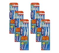 Tropical Gold Wisdom Regular Medium Toothbrush Twin Pack x 6 - Manual Medium Toothbrushes for Daily Cleaning, Strong Bristles, Family Oral Care Multipack