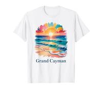 Tropical Grand Cayman Fun Ocean and Waves Sunset Beach Vibes T-Shirt