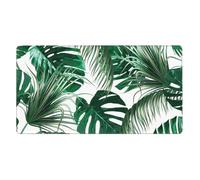 Tropical Green Palm Leaves Jungle Leaf,Mouse Pad Large Desk Pad Computer Keyboard Mouse Mat with Non Slip Rubber Base 40 x 70 cm