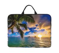 Tropical Hawaii Palm Tree 14 Inch Printed Laptop Sleeve, 600d Oxford-Cloth Shockproof Laptop Case With Thickened Pearl Cotton,Waterproof Portable Laptop Handbag Cover