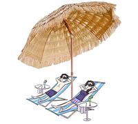 Tropical Hawaiian Beach Umbrella, Portable Outdoor Umbrella, Hawaii Straw Parasols, Folding thatched Patio Umbrella, Outdoor Terrace Garden Swimming Pool Sun Umbrella