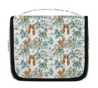Tropical Hawaiian Pattern Travel Toiletry Bag for Women Men Girls Boys Kids Makeup Cosmetic Bag Hanging Wash Bag Toiletries Organizer Shower Bag
