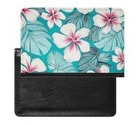 Tropical Hibiscus Flowers Passport Holder Passport Cover Protector Essentials with Credit Card Slots for Women Men