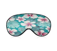 Tropical Hibiscus Flowers Sleeping Mask Sleep Mask for Side Sleeper Relaxing Zero Pressure Night Blindfold Light Block-Out Eye Mask for Sleep with Easy Adjustable Strap