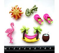 Tropical Holiday - Beach Ocean Sea Novelty Craft Buttons & Embellishments by Dress It Up