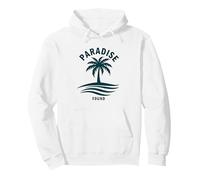 Tropical Holiday in Palm Beach in Paradise Pullover Hoodie, Adult Unisex, White, X-Large
