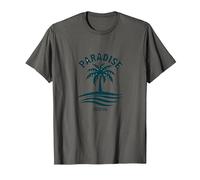 Tropical Holiday in Palm Beach in Paradise T-Shirt, Men, Asphalt, S