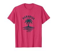 Tropical Holiday in Palm Beach in Paradise T-Shirt, Men, Red Heather, XXL