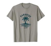 Tropical Holiday in Palm Beach in Paradise T-Shirt, Men, Slate Grey, X-Large