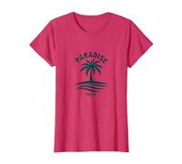 Tropical Holiday in Palm Beach in Paradise T-Shirt, Women, Red Heather, XL