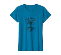 Tropical Holiday in Palm Beach in Paradise T-Shirt, Women, Sapphire, XL