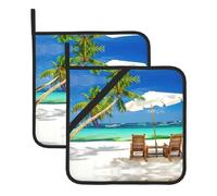 Tropical Holidays Large Pot Holders Oven Mitts Set Heat Resistant Pot Holders Square Pot Holder Hot Pads8 In