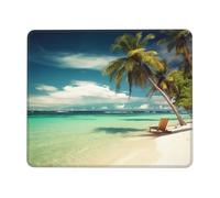 Tropical Holidays Mouse Pad with Stitched Edge, Comfortable Mouse Pads with Non-Slip Rubber Base Gaming Mouse Mat Washable Mousepads Computers Laptop Desk Accessories for Office 10 x 12 inch