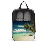 Tropical Holidays Shoe Bag Travel Shoe Organizer Water-Resistant Shoe Pouch with Zipper Sneaker Dust Bag, gray, One Size, Modern