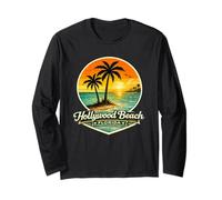 Tropical Hollywood Beach Florida Sunset Hollywood Beach FL Long Sleeve T-Shirt