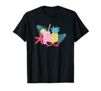 Tropical Ice Tea Pineapple Starfish Sunglasses Summer Beach T-Shirt