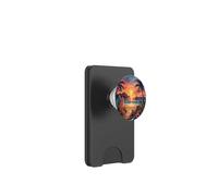 Tropical Island Beach Wave Sunset Scene Summer Vacation PopSockets PopWallet for MagSafe