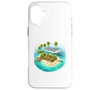 Tropical Island Cruise Ship Vacation Paradise Case for iPhone 16 Plus