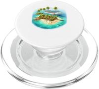 Tropical Island Cruise Ship Vacation Paradise PopSockets PopGrip for MagSafe