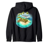 Tropical Island Cruise Ship Vacation Paradise Zip Hoodie