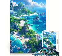 Tropical Island Landscape Jigsaw for Teenagers1000 Pieces Brain Capacity Casual Relaxation Fine Lock (38x52cm)