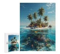 Tropical Island Paradise-1 - Wooden Picture Puzzle for Grown-Ups, 500 PCS, Thoughtful Present - for A Rewarding Weekend Challenge
