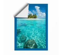 Tropical Island Paradise Coastal Unframed Wall Art Print A3 (42×29.7cm), Wall Decor for Living Room, Bedroom, Office & Home, Art Gift