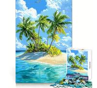 Tropical Island Paradise for Adults 1000 Piece Jigsaw Puzzle Mind Power Cozy Relaxation Uniform Edges Nice Gift (38x26cm)