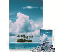 Tropical Island Paradise Jigsaw Puzzles 1000 Piece for Adults Logic Ability Unwind Easily Secure Join (50x75cm)