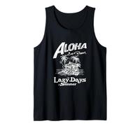 Tropical Island Paradise Resort Lazy Summer Vibes Funny Tank Top