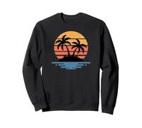 Tropical Island Sunset Palm Trees Sweatshirt