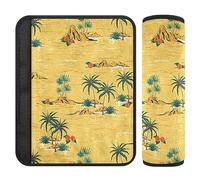 Tropical Island Toddler Seat Covers Shoulder Pads for Boys Girls Seatbelt Belt Pad for Kids 2 Pack 6.5 * 6.5in