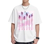 Tropical Islands Mens T-Shirts & Womens T-Shirts, White and Black Graphic Tees for Men and Women, Soft and Breathable