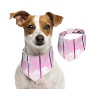 Tropical Islands Reversible Cotton Dog Bandanas - Adjustable Small Large Dog Drool Bib For Birthday Wedding - Double Side Print