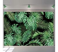 Tropical Jungle Backdrop Palm Tree Monstera Photography Background Green Zoo Plant Leaves Photo Background Summer Hawaii Luau Party Decor Baby Shower Supplies (8X6FT)