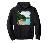 Tropical Jungle Beach Clear Water Island Coast Pullover Hoodie