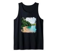 Tropical Jungle Beach Clear Water Island Coast Tank Top