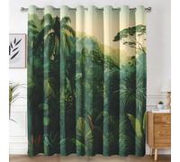 Tropical Jungle Curtains for Bedroom Living Room, Forest Botanical Plant Blackout Curtains Eyelet 90 Drop - Thermal Patterned Window Drapes Home Decor 46x90 Inch 2 Panels K10