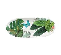 Tropical Jungle Floral Melamine/Plastic Camping/BBQ/Outdoor Appetiser Tray