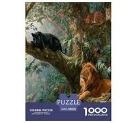 Tropical Jungle Monsters Jigsaw Puzzles Puzzles for Adults Kids. 1000 Piece Animal Great Gifts Challenge Toy Educational Games Home Decoration for Adults& Kids Age 14 Years Up 38x26cm/1000pcs