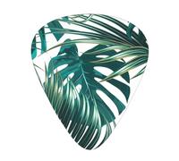 Tropical Jungle Palm Leaf,12 Pcs Guitar Pick,3 Different Thickness Plectrums for Acoustic Guitar Bass Ukulele (0.46mm 0.96mm 0.71mm)