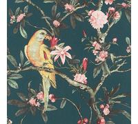 Rasch Wallpaper 543353 Exotic Bird Teal/Multi