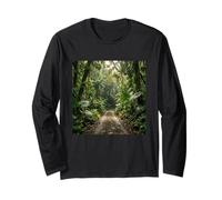 Tropical Jungle Path Dense Rainforest Scenic Trail Long Sleeve T-Shirt