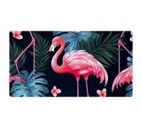 Tropical Jungle Pink Flamingo-637 Cushioned Kitchen Runner Rug Mat Stain Resistant, Easy Wipe Clean for House Sink Office,15.7"x29.5"in