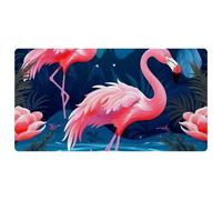 Tropical Jungle Pink Flamingo-664 Cushioned Kitchen Runner Rug Mat Stain Resistant, Easy Wipe Clean for House Sink Office,15.7"x29.5"in