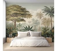 Tropical Jungle Wallpaper for Living Room, Plant Forest Wall Mural for Bedroom 350x256 cm, Non-Woven Photo Wallpaper, Home Decor D&O98